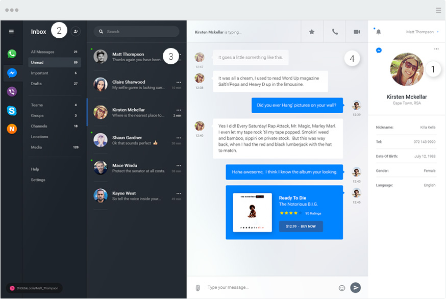 Web app screen